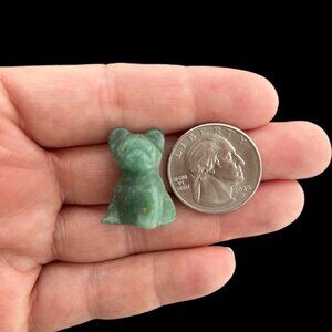 Carved AVENTURINE French Bulldog - Miniature gemstone Crystal dog Make an Offer
